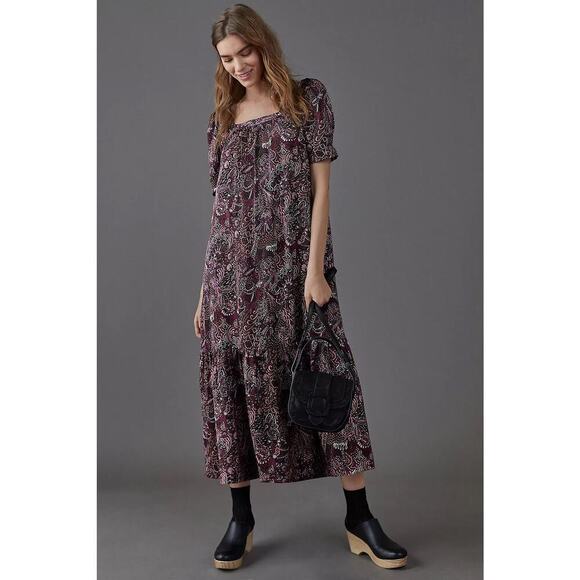 NWT Anthropologie Maeve Lisabetta Maxi Dress Size XS Petite Peasant - Picture 1 of 11